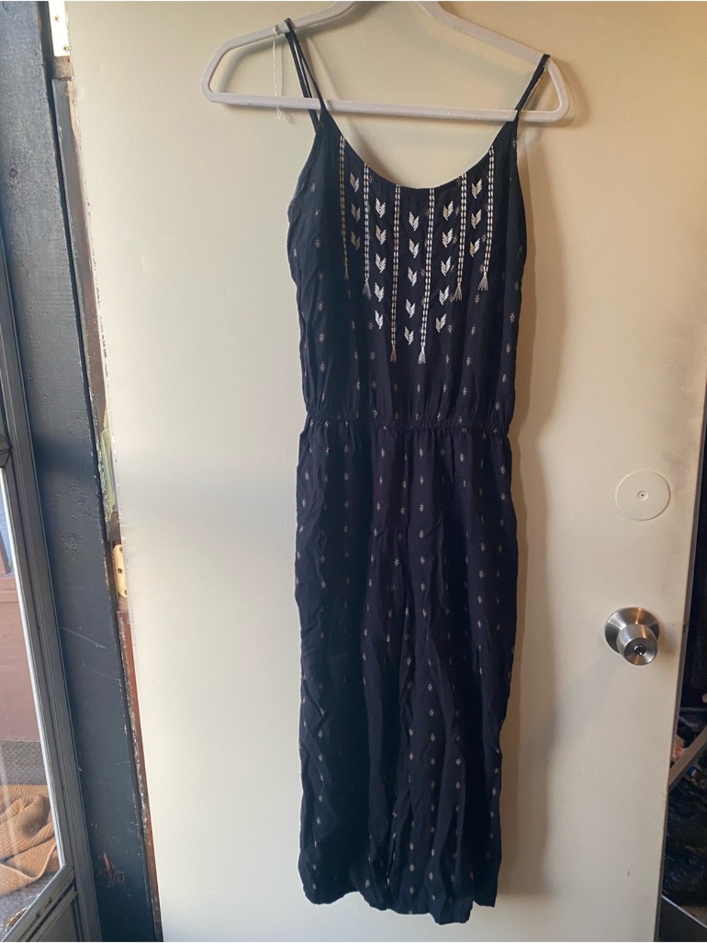 Old Navy Embroidered Boho Pattern Wide Leg Jumpsuit S
